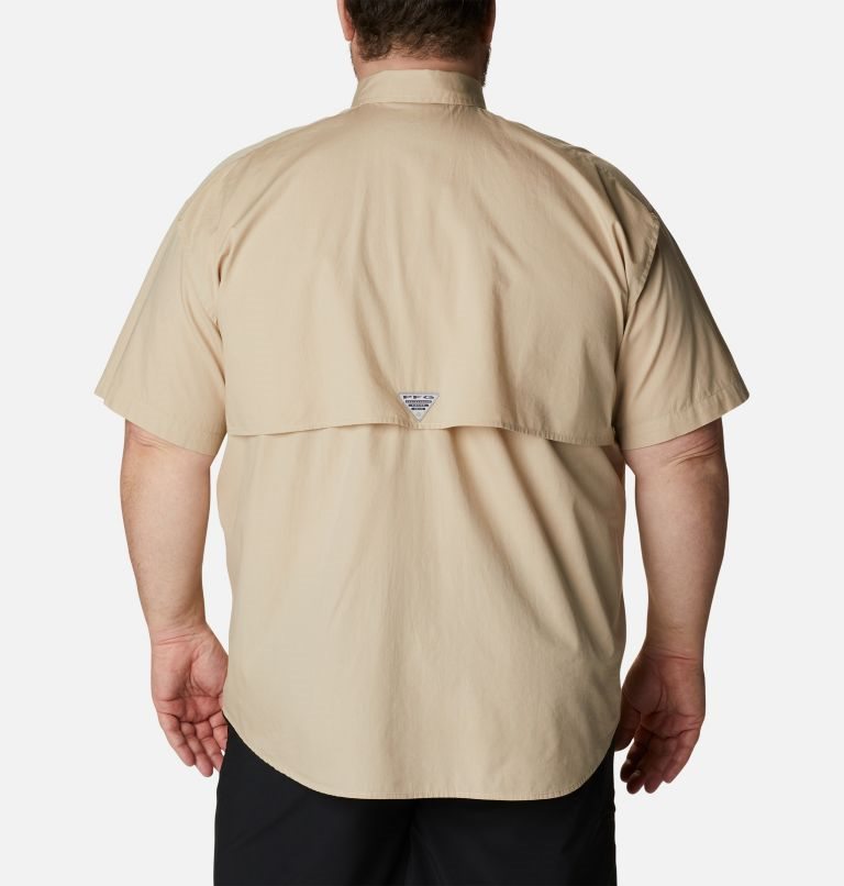 Men's Columbia PFG Bonehead Short Sleeve Shirts Khaki | Plus Size CA-S3LA5